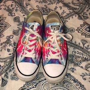 Converse All Star Tie-Dye Low Top Sneakers - Pink, Blue, Yellow